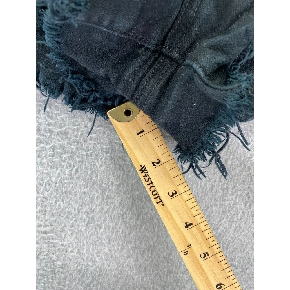 American Eagle Womens‎ Hi-Rise Festival Shorts Distressed Size 8 Black Denim
